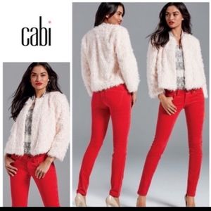 Cabi Super Skinny Cords red 2 short corduroy Holiday party